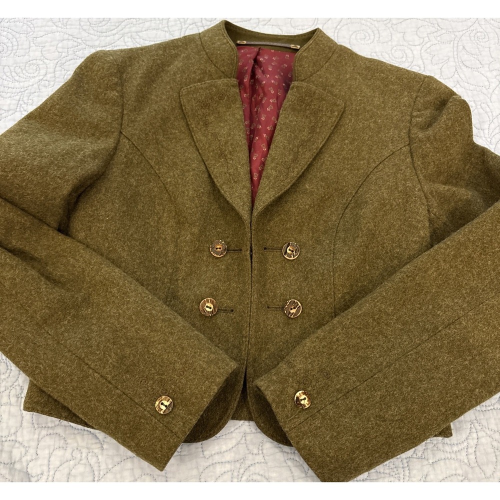 Vintage Julius Lang Der Trachten XS Wool Blend Coat Traditional Bavarian
